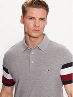 Polo Bandeira Manga Slim Fit Tommy Hilfiger
