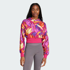 Blusa Moletom Cropped Adidas x FARM Feminino