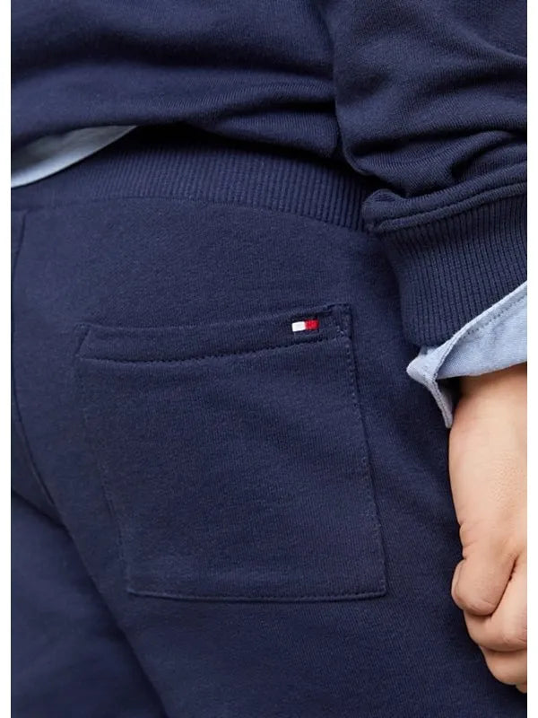 Conjunto Moletom Tommy Hilfiger Infantil Essential Bordado Marinho