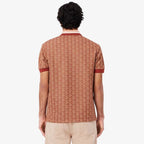 Polo masculina Lacoste Classic com gola contrastante e monograma